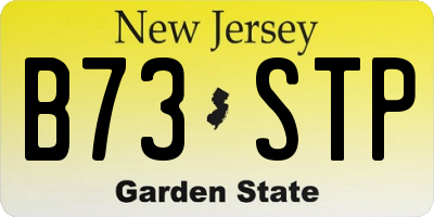 NJ license plate B73STP