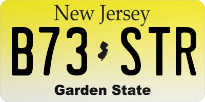 NJ license plate B73STR