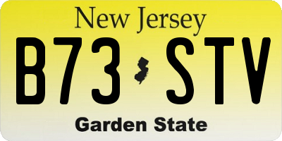 NJ license plate B73STV