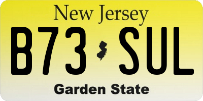 NJ license plate B73SUL