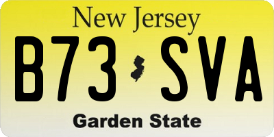 NJ license plate B73SVA