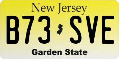 NJ license plate B73SVE