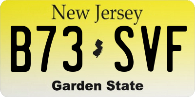 NJ license plate B73SVF