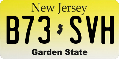 NJ license plate B73SVH
