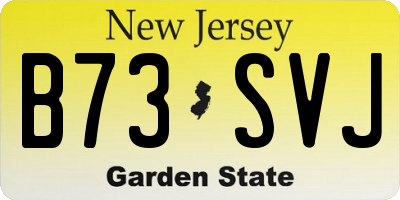 NJ license plate B73SVJ