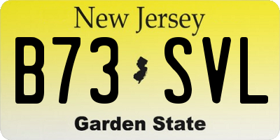 NJ license plate B73SVL
