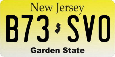 NJ license plate B73SVO
