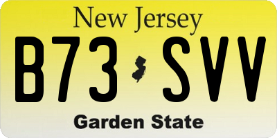 NJ license plate B73SVV