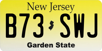 NJ license plate B73SWJ