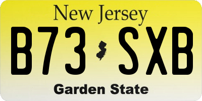 NJ license plate B73SXB