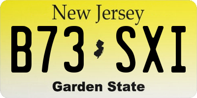 NJ license plate B73SXI