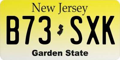 NJ license plate B73SXK