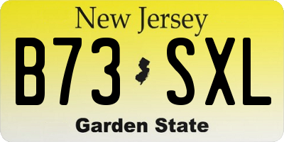 NJ license plate B73SXL