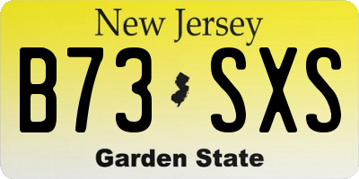 NJ license plate B73SXS