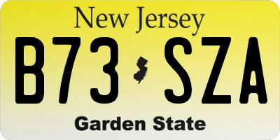 NJ license plate B73SZA