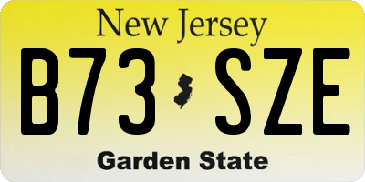 NJ license plate B73SZE