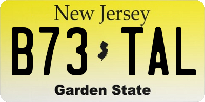 NJ license plate B73TAL