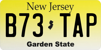 NJ license plate B73TAP