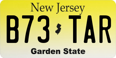 NJ license plate B73TAR