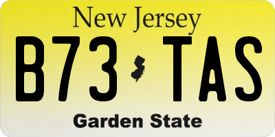 NJ license plate B73TAS