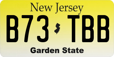 NJ license plate B73TBB