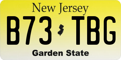 NJ license plate B73TBG