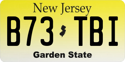 NJ license plate B73TBI