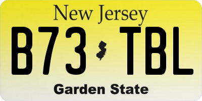 NJ license plate B73TBL