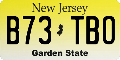 NJ license plate B73TBO
