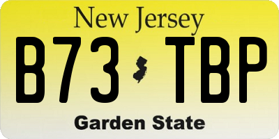 NJ license plate B73TBP