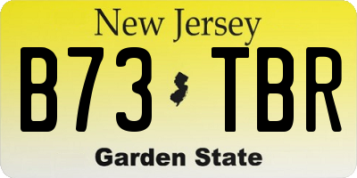 NJ license plate B73TBR