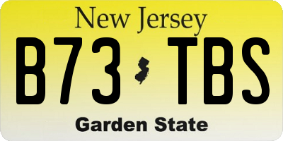 NJ license plate B73TBS