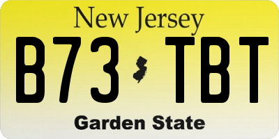 NJ license plate B73TBT