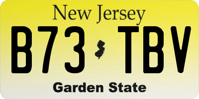 NJ license plate B73TBV