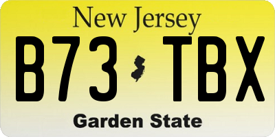 NJ license plate B73TBX