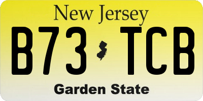 NJ license plate B73TCB