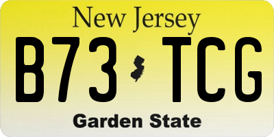 NJ license plate B73TCG
