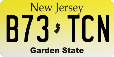NJ license plate B73TCN
