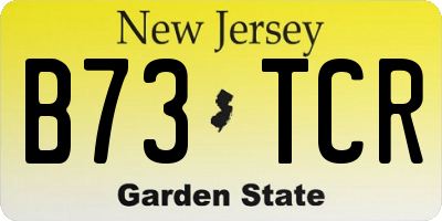 NJ license plate B73TCR