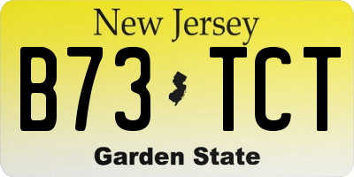 NJ license plate B73TCT