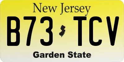 NJ license plate B73TCV