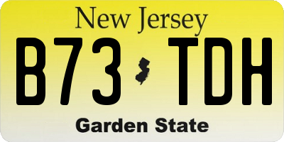 NJ license plate B73TDH