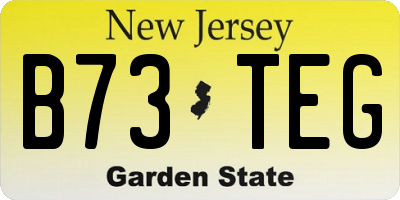 NJ license plate B73TEG