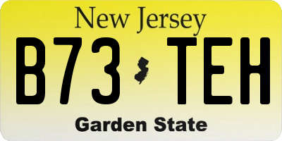 NJ license plate B73TEH