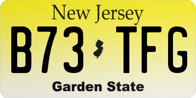 NJ license plate B73TFG
