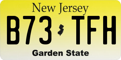 NJ license plate B73TFH