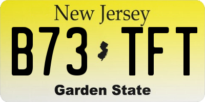 NJ license plate B73TFT