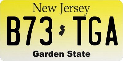 NJ license plate B73TGA