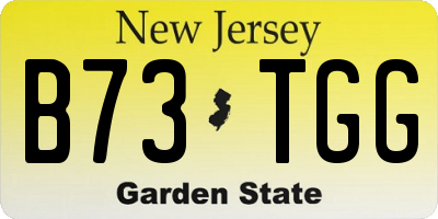 NJ license plate B73TGG