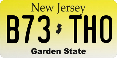 NJ license plate B73THO
